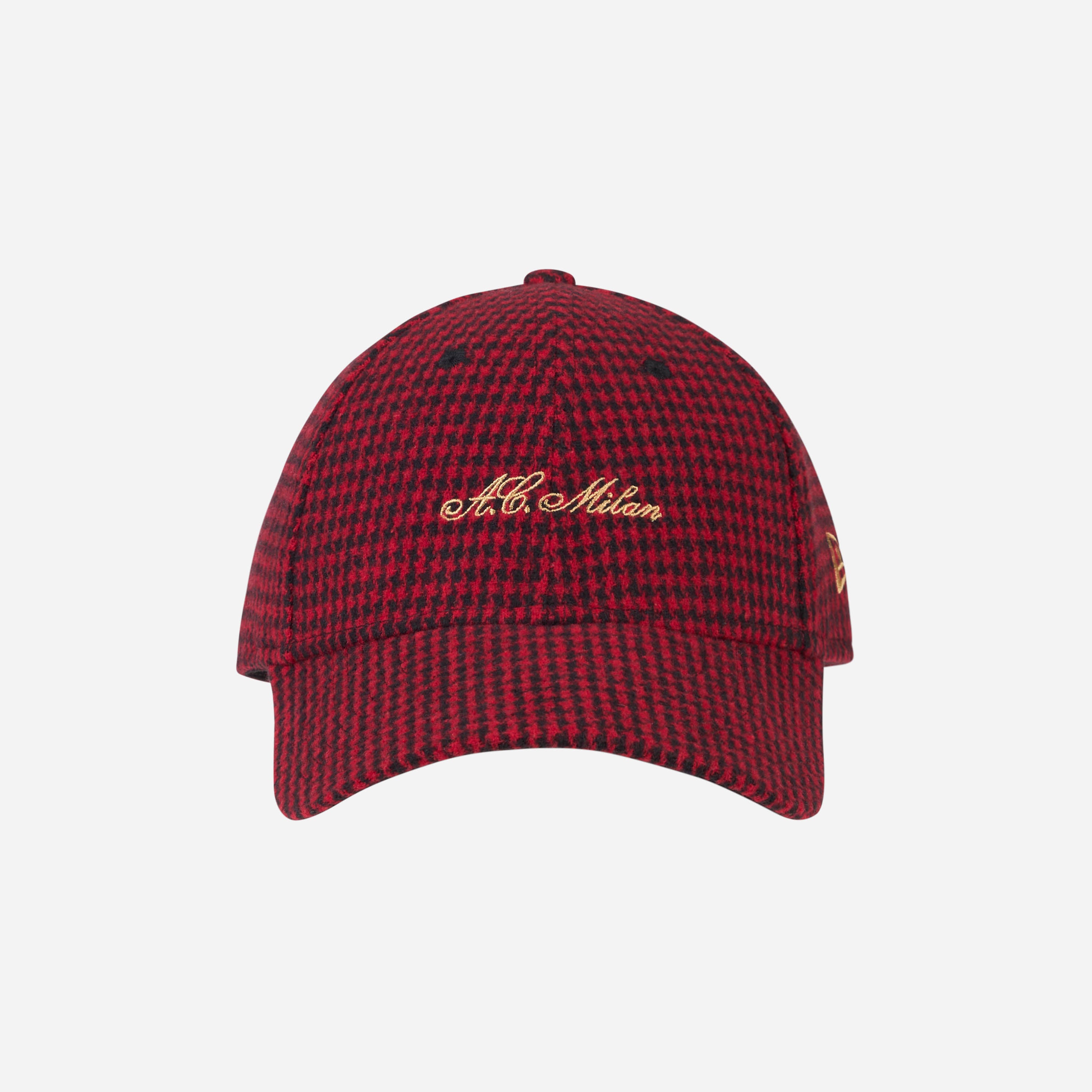CAPPELLINO 9FORTY NEW ERA X AC MILAN ROSSO E NERO CON RICAMO ORO