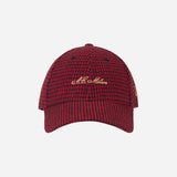 9FORTY NEW ERA X AC MILAN RED AND BLACK CAP WITH GOLD EMBROIDERY