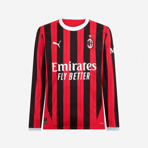 MAGLIA MILAN GARA HOME AUTHENTIC 2024/25 A MANICHE LUNGHE