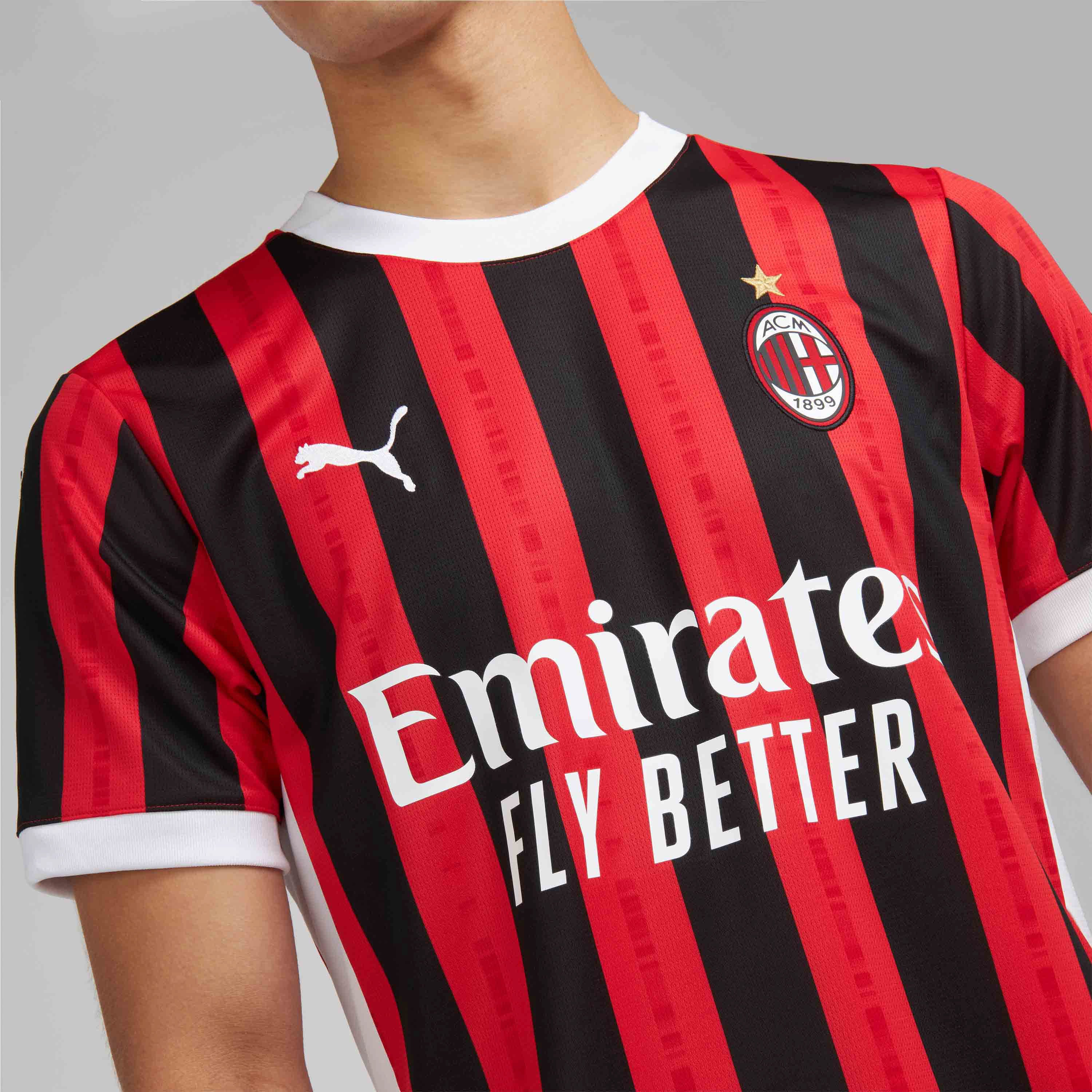 Maglia Ufficiale AC Milan Home 2023/24 - Unisex Adulto, 100% Poliestere, Tecnologia DryCELL - Foto 5