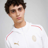 FELPA MILAN CASUALS 2024/25 CON ZIP E CAPPUCCIO