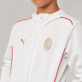 FELPA MILAN CASUALS DA BAMBINO CON ZIP E CAPPUCCIO 2024/25