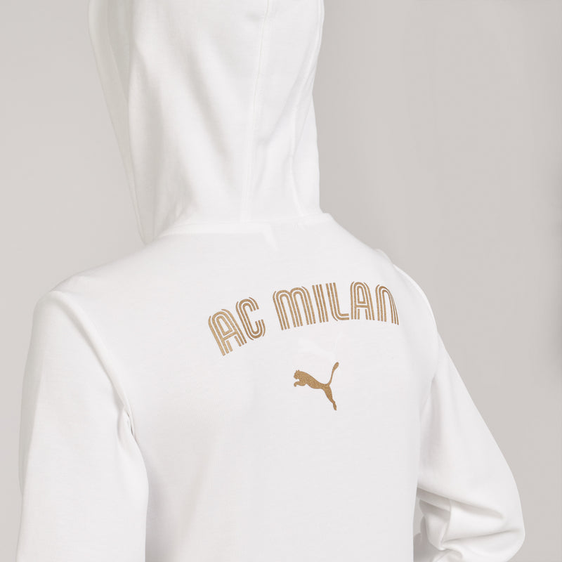 FELPA MILAN CASUALS DA BAMBINO CON ZIP E CAPPUCCIO 2024/25