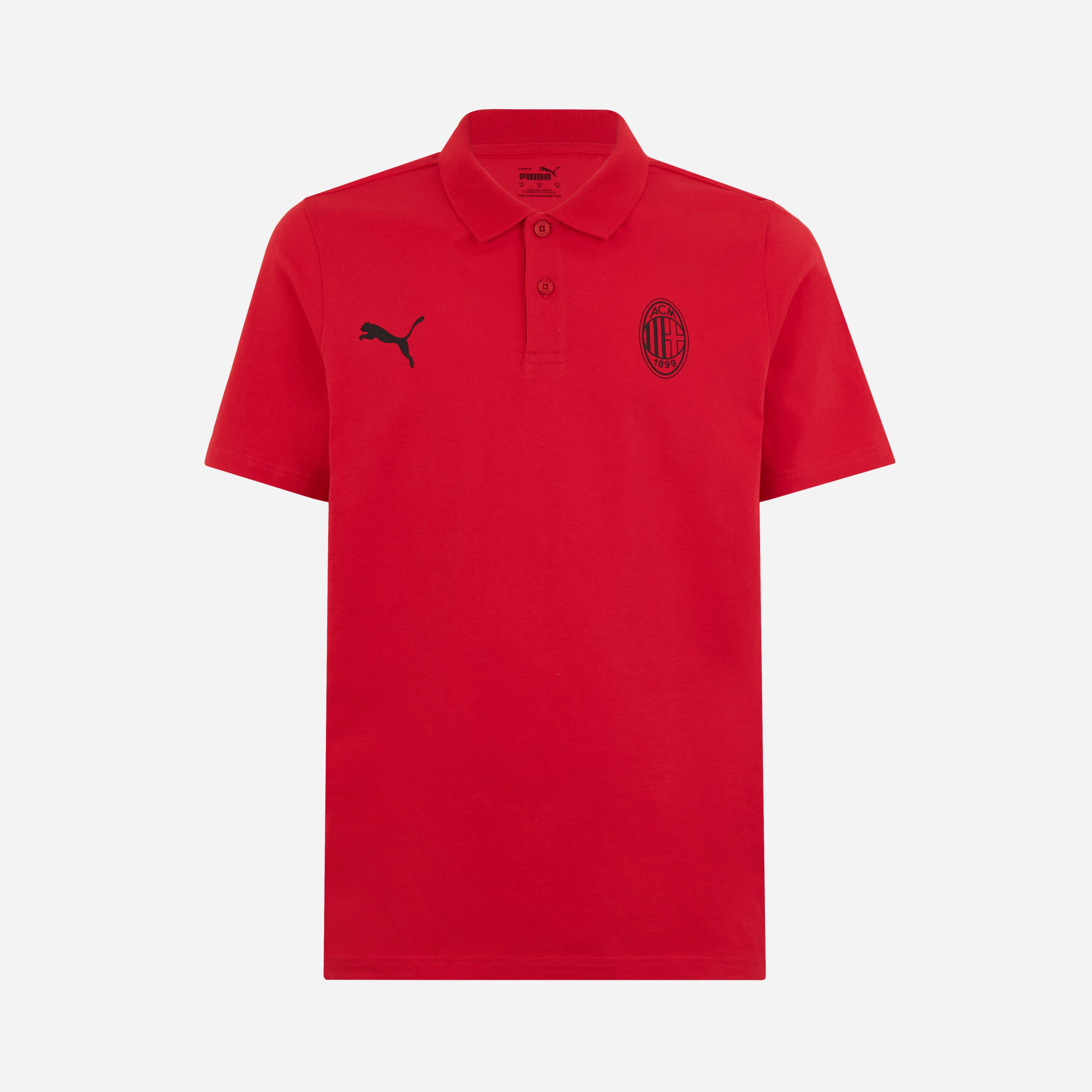 Ac Collection Clothes AC MILAN ESSENTIAL COLLECTION RED SHORT-SLEEVED POLO SHIRT | AC Milan Store