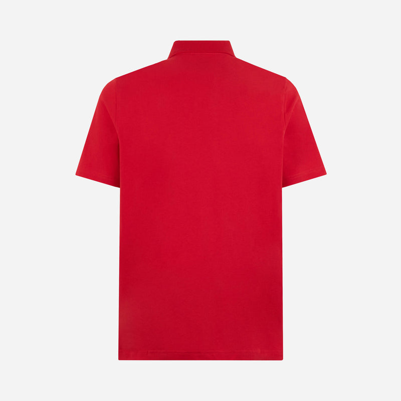 AC MILAN ESSENTIAL COLLECTION RED SHORT-SLEEVED POLO SHIRT
