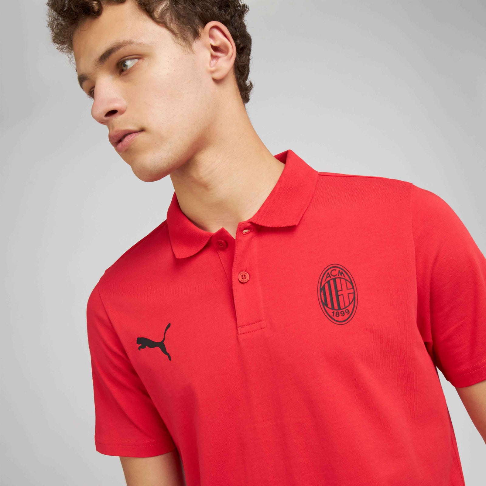 AC MILAN ESSENTIAL COLLECTION RED SHORT-SLEEVED POLO SHIRT | AC