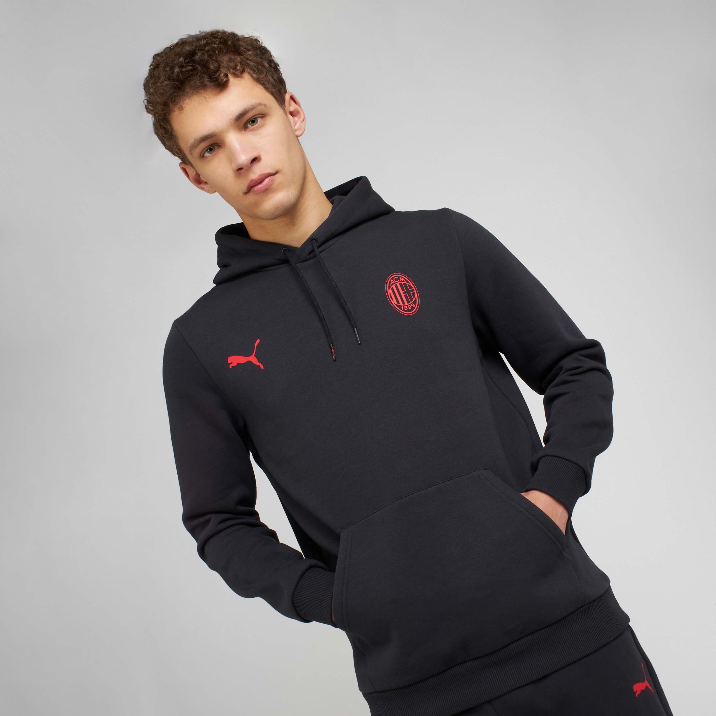 AC MILAN ESSENTIAL HOODIE BLACK