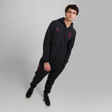 AC MILAN ESSENTIAL COLLECTION BLACK ZIPPED HOODIE