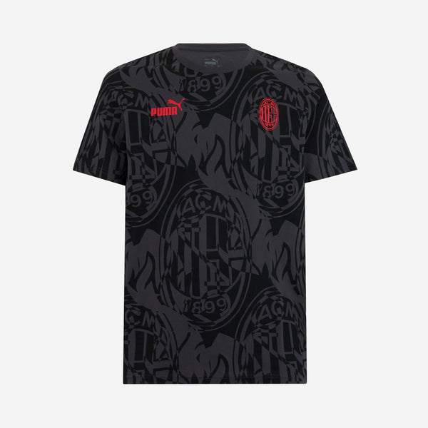 AC MILAN CULTURE COLLECTION BLACK GRAPHIC T-SHIRT