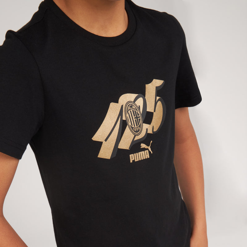 AC MILAN 125TH ANNIVERSARY KIDS CULTURE BLACK T-SHIRT