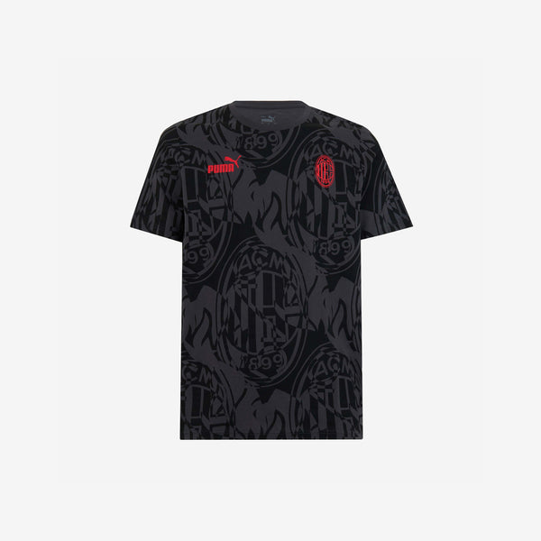 AC MILAN CULTURE COLLECTION BLACK GRAPHIC KIDS T-SHIRT