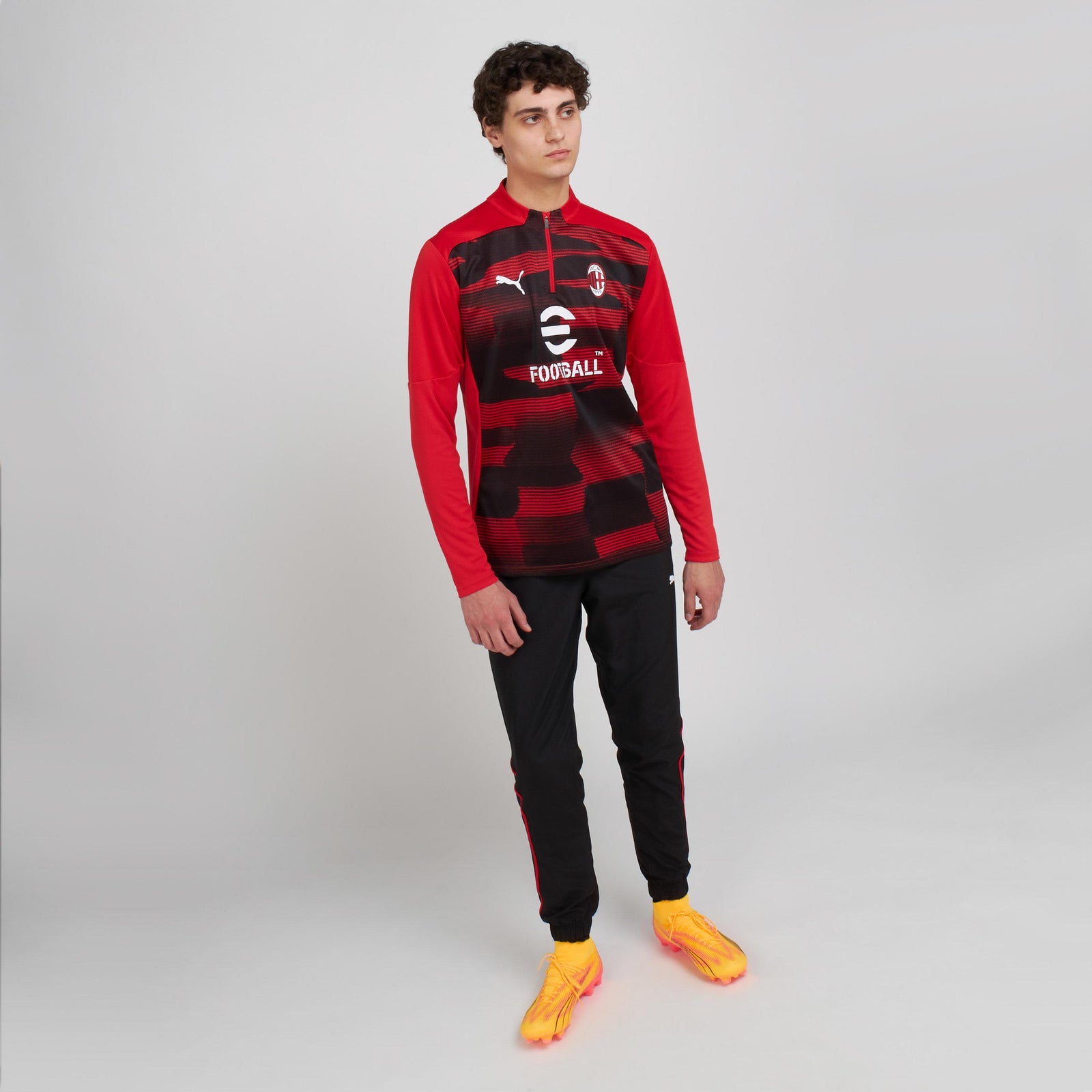 MILAN PREMATCH 2024/25 1/4 ZIP TOP | AC Milan Store