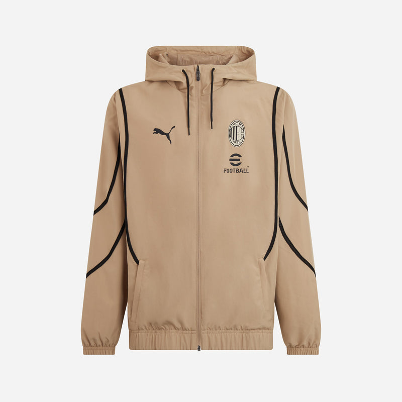 MILAN PREMATCH 2024/25 JACKET WITH ZIPPER AND HOOD