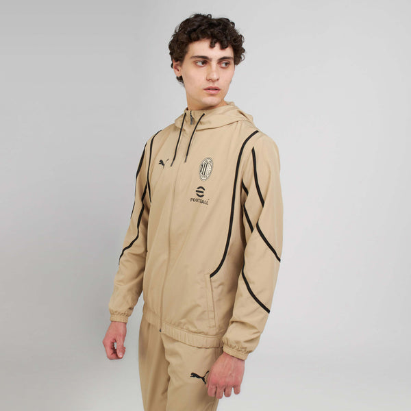 MILAN PREMATCH 2024/25 JACKET WITH ZIPPER AND HOOD