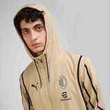 GIACCA MILAN PREMATCH 2024/25 CON ZIP E CAPPUCCIO