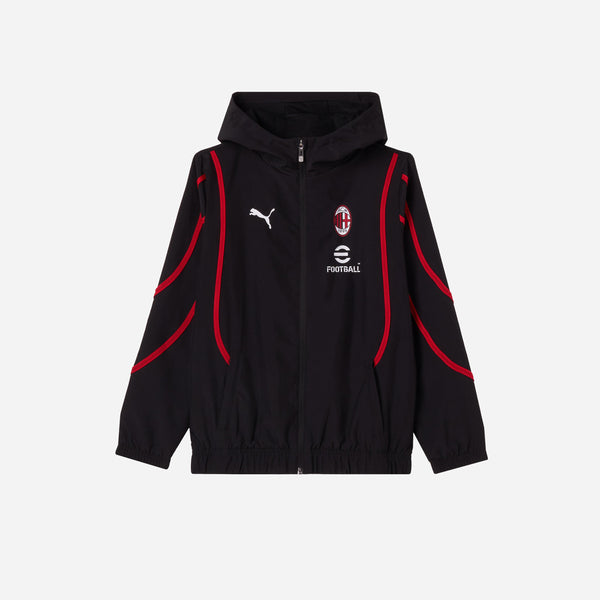 MILAN PREMATCH 2024/25 JACKET WITH ZIPPER AND HOOD KIDS