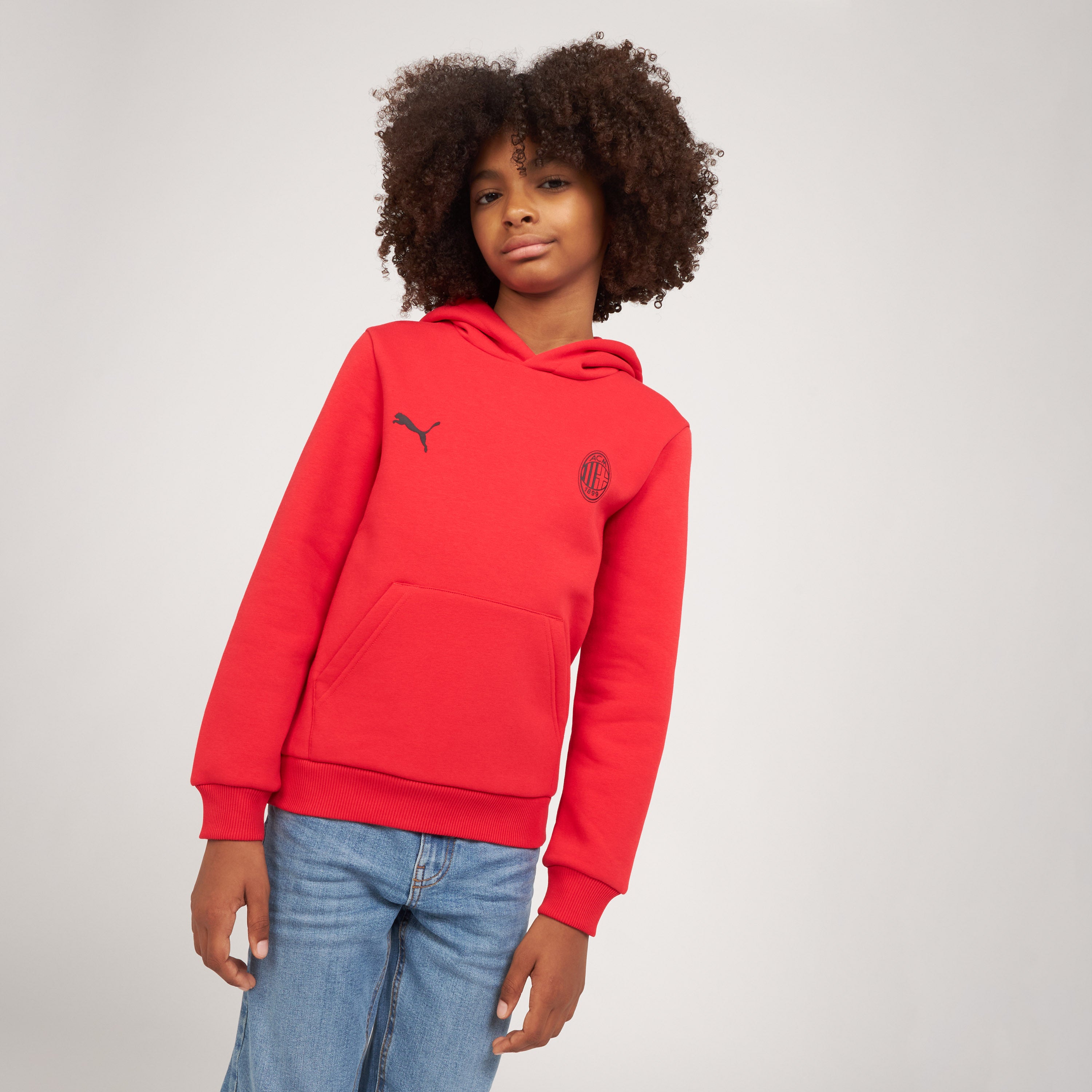 AC MILAN ESSENTIAL COLLECTION RED HOODIE KIDS