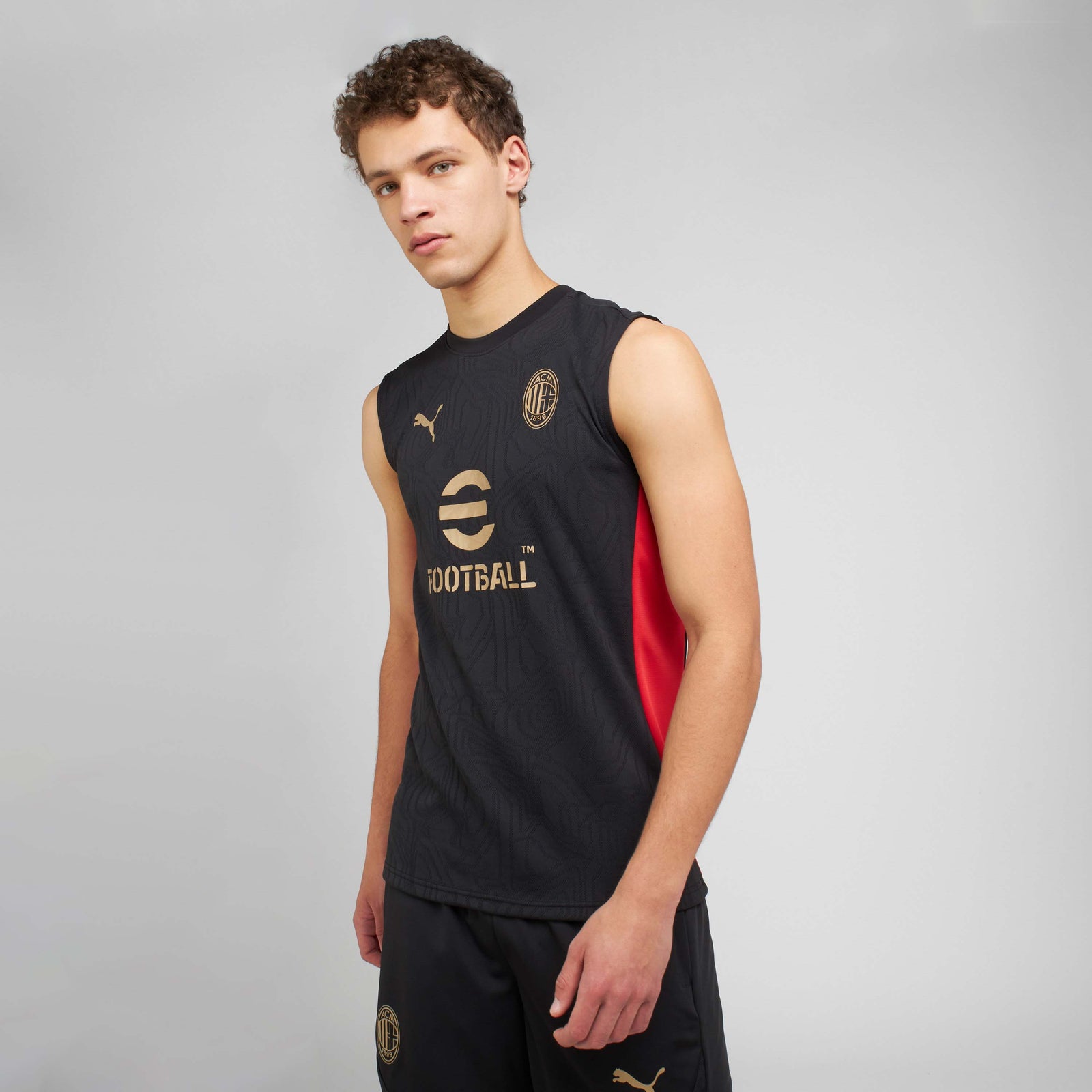 Maglia AC Milan Prematch 2024/25 - Maglia Gara DryCell, Unisex, 100% Poliestere Riciclato - Foto 4