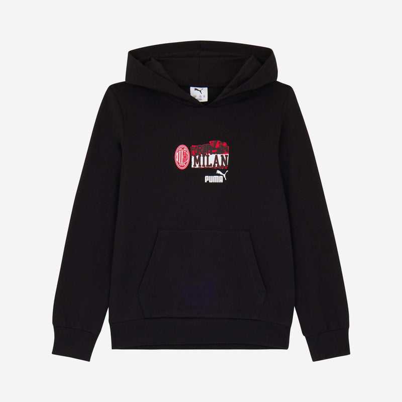 Italia Felpa Puma Bambino 2014 FELPA MILAN NERA BAMBINO FOOTBALL