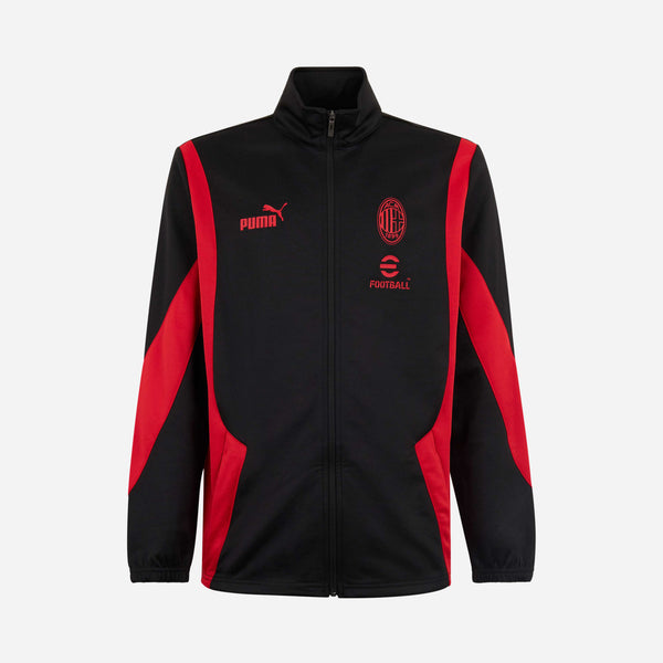 A.C. Milan ジップアップジャケット 黒/赤 Adidas AC Milan Football Club Opel Size M Mens Black Red