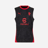 BUNDLE SLEEVELESS BLACK JERSEY + BLACK SHORTS MILAN TRAINING 2025/26