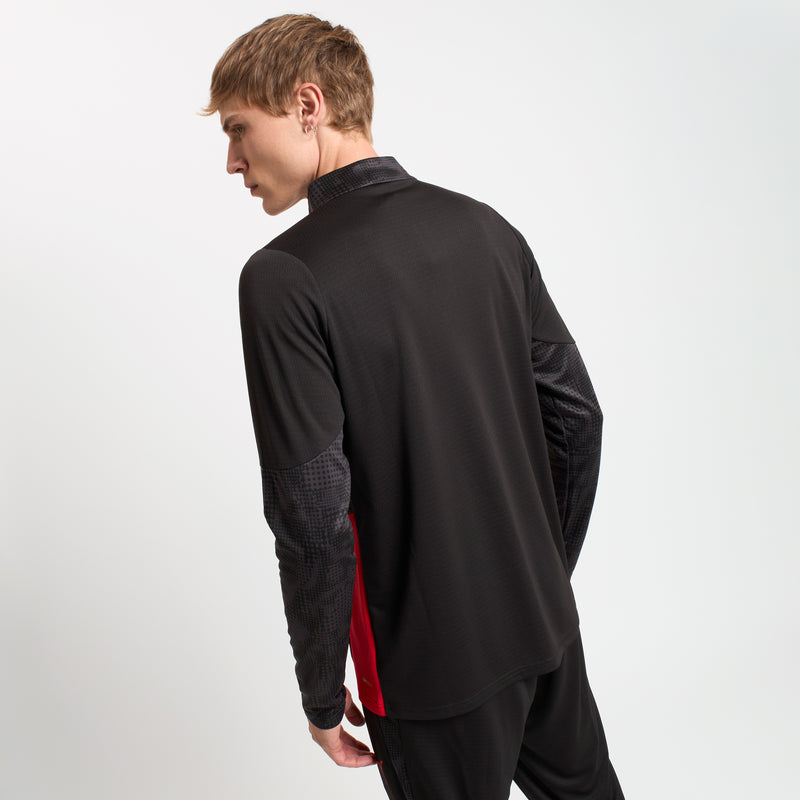 MILAN 1/4 ZIP LONG-SLEEVE TRAINING 2025/26 BLACK JERSEY | AC