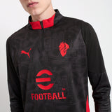 MILAN 1/4 ZIP LONG-SLEEVE TRAINING 2025/26 BLACK JERSEY