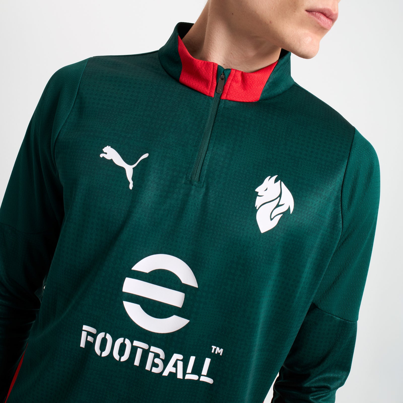 MILAN 1/4 ZIP LONG-SLEEVE TRAINING 2025/26 GREEN JERSEY | AC