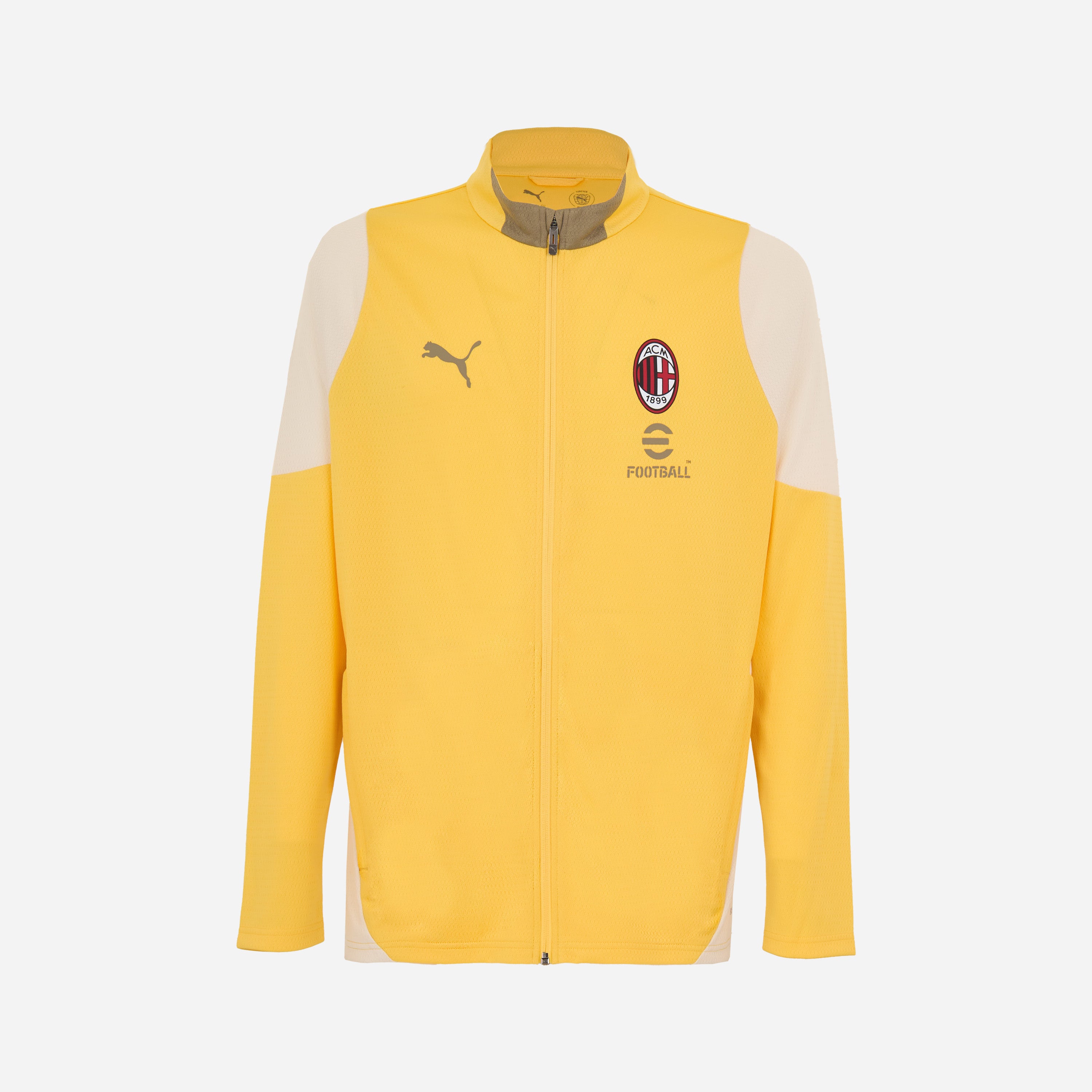 MILAN TRAINING 2025/26 YELLOW JACKET WITH ZIPPER AND POCKETS