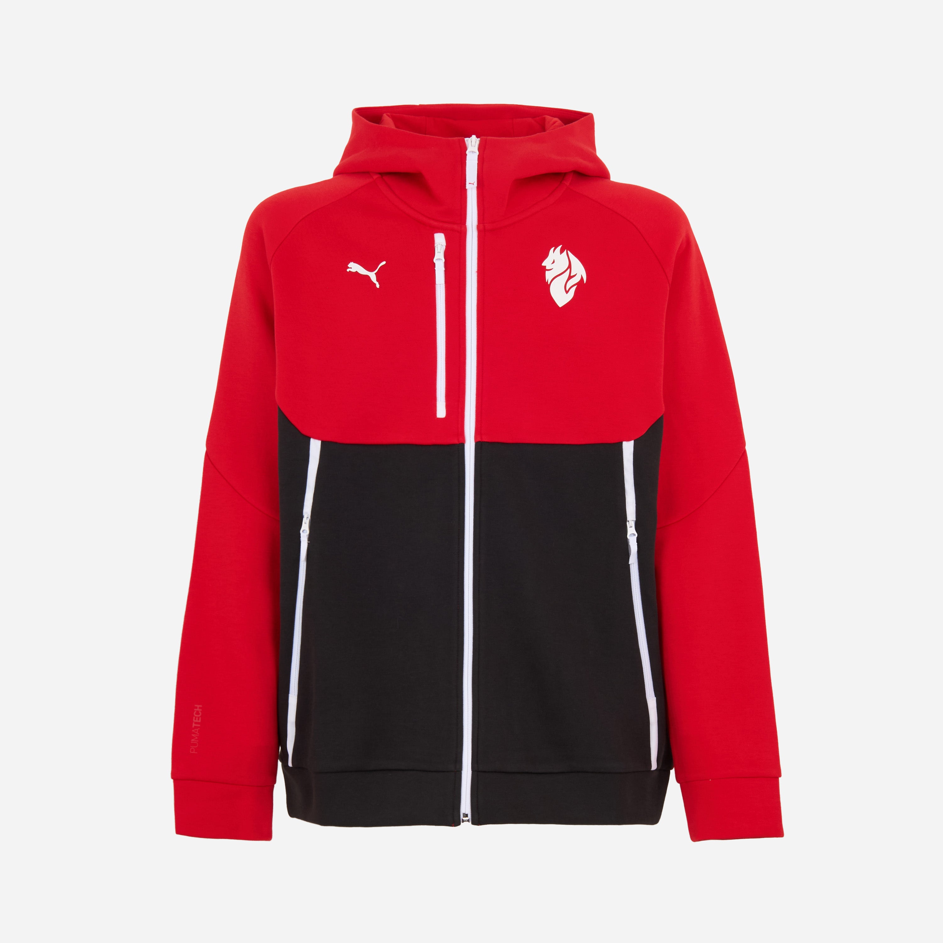 MILAN PUMATECH 2025/26 RED JACKET WITH ZIPPER AND HOOD