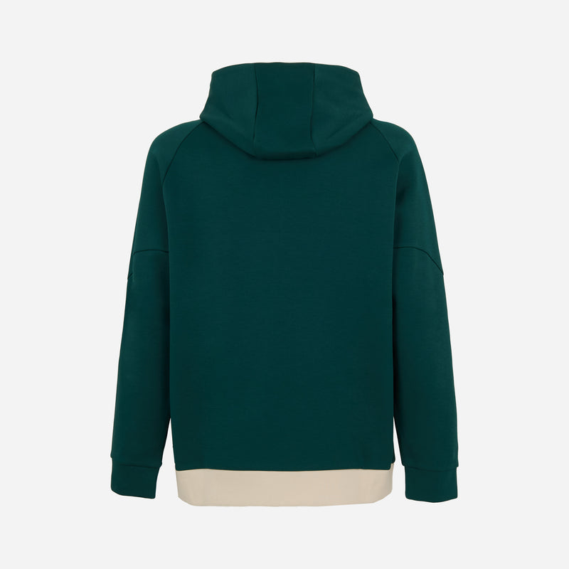 FELPA VERDE MILAN PUMATECH 2025/26 CON ZIP E CAPPUCCIO