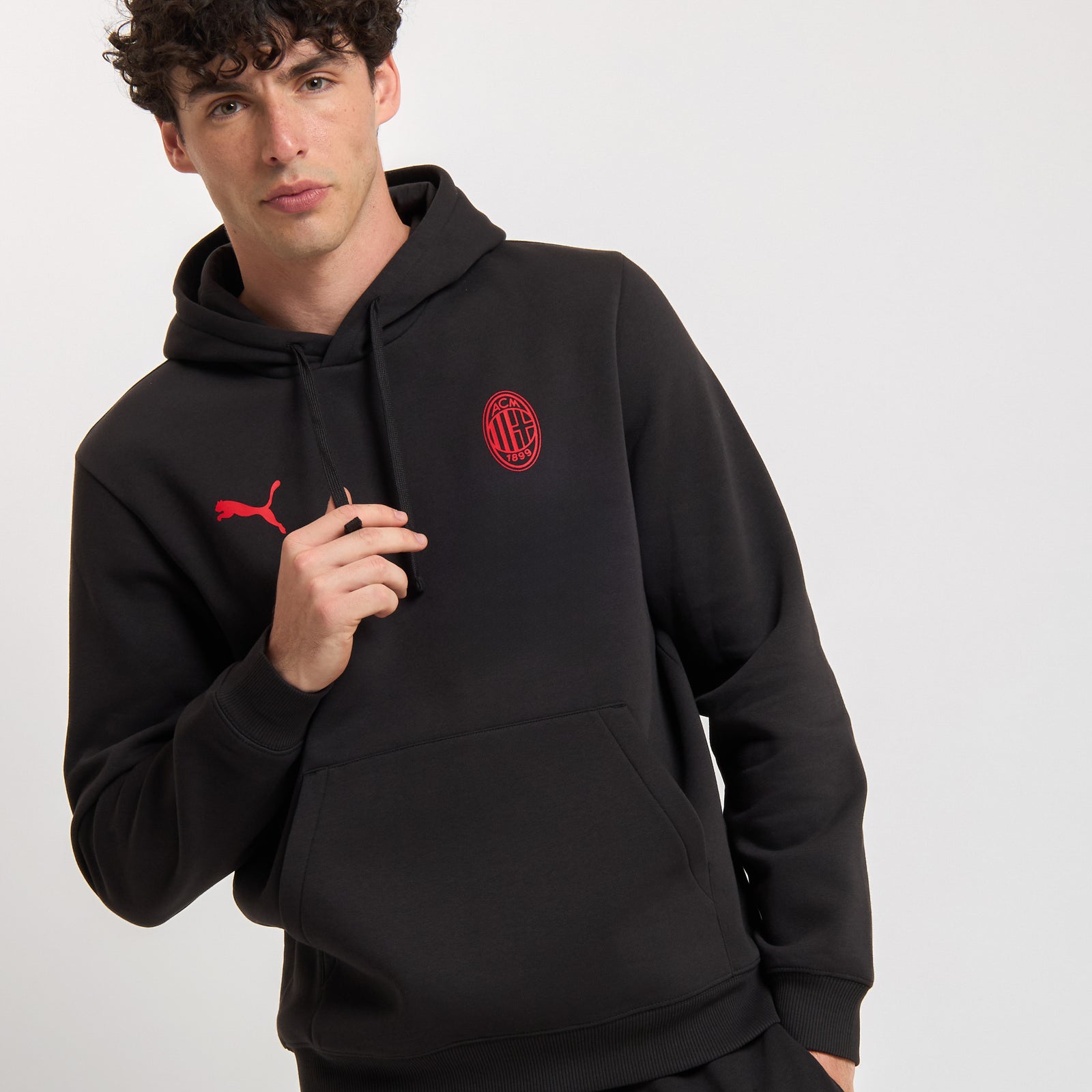CFCL HIGH TWIST MILAN HOODIE BLACK AC MILAN BLACK HOODIE ESSENTIAL