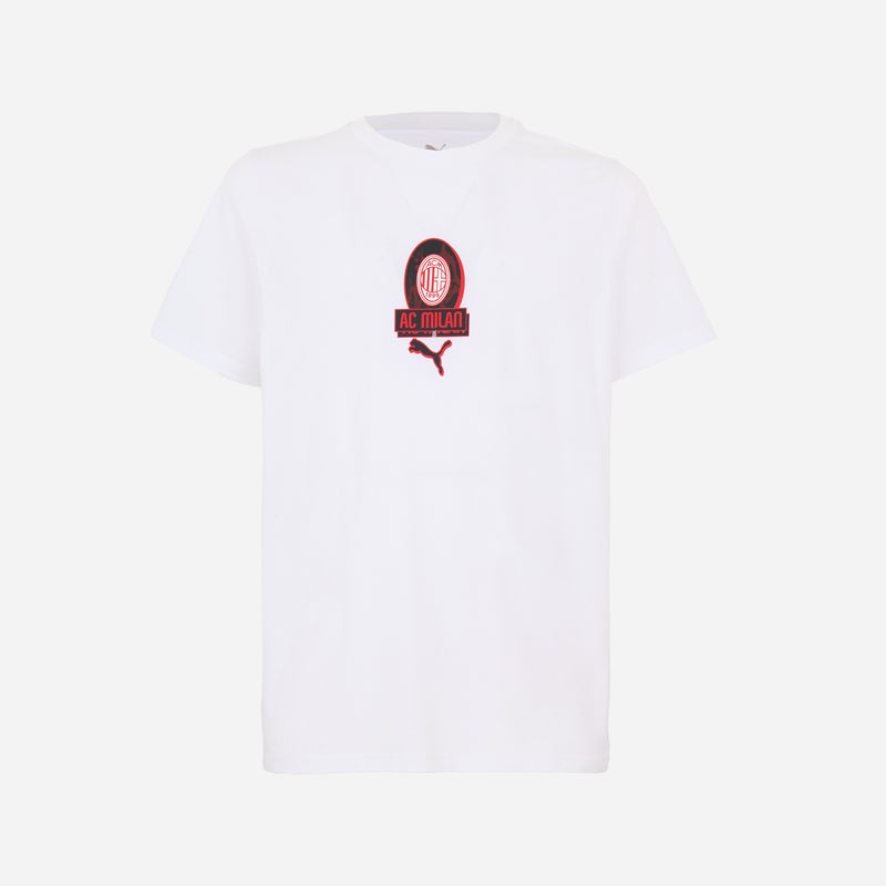 T-SHIRT BIANCA CON GRAFICA CENTRALE MILAN CULTURE