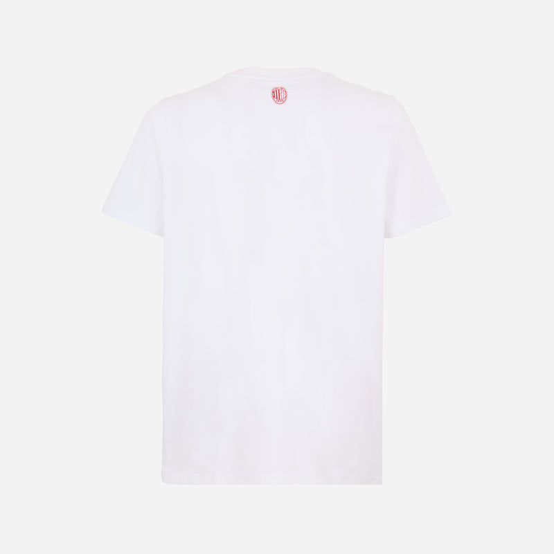 T-SHIRT BIANCA CON GRAFICA CENTRALE MILAN CULTURE