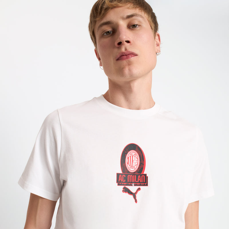 T-SHIRT BIANCA CON GRAFICA CENTRALE MILAN CULTURE