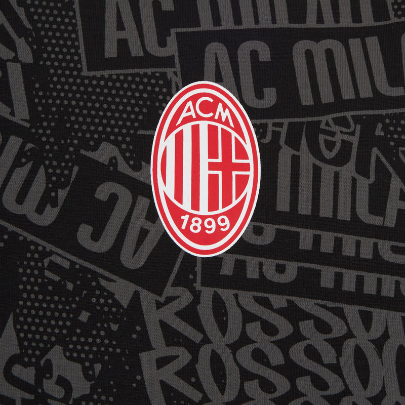 T-SHIRT NERA CON GRAFICA MILAN CULTURE