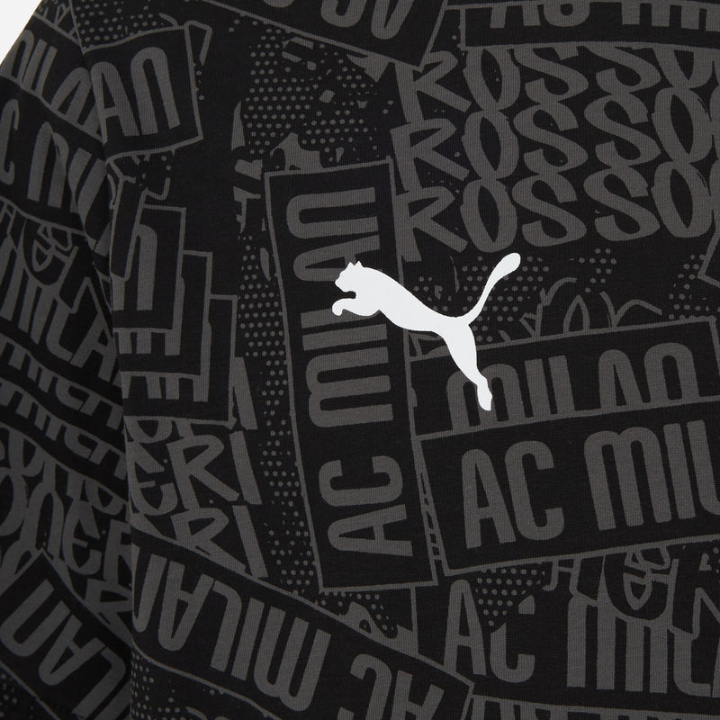 T-SHIRT NERA CON GRAFICA MILAN CULTURE