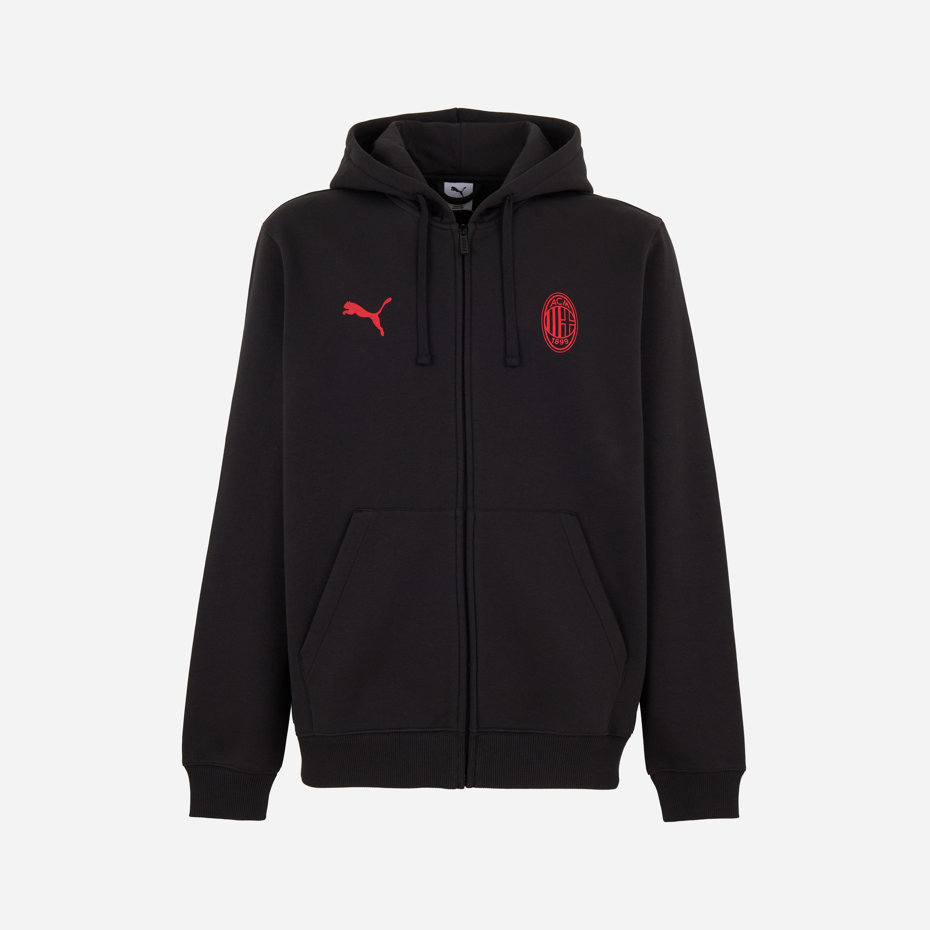 AC MILAN BLACK ZIP-UP SWEATSHIRT ESSENTIAL COLLECTION