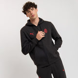AC MILAN BLACK ZIP-UP SWEATSHIRT ESSENTIAL COLLECTION