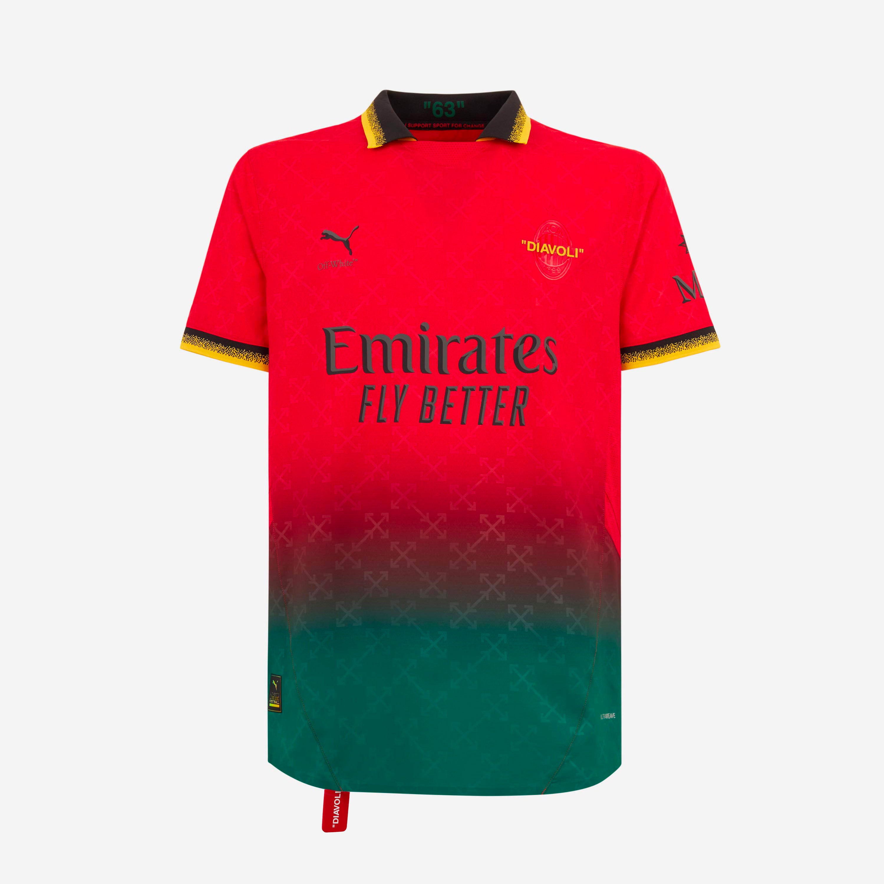 RED AUTHENTIC JERSEY PUMA X AC MILAN X OFF-WHITE™ 2024/25