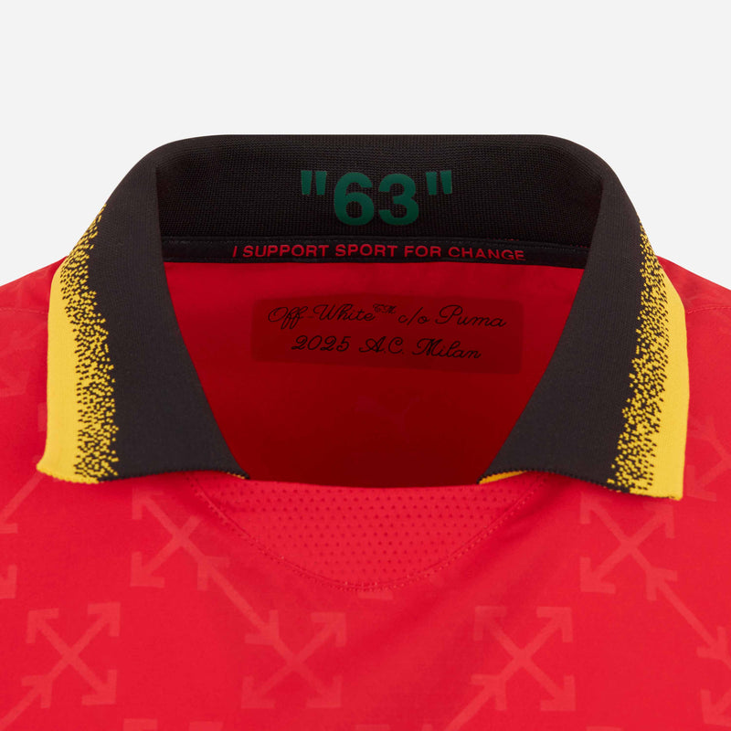 "DREAMERS" 63 MAGLIA AUTHENTIC ROSSA PUMA X AC MILAN X OFF-WHITE™ 2024/25