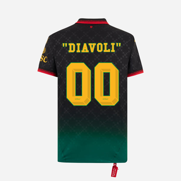 ''DIAVOLI'' 00  BLACK AUTHENTIC JERSEY Puma x AC Milan x Off-White™ 2024/25