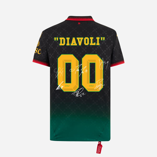 "DIAVOLI" 00  BLACK AUTHENTIC SIGNED JERSEY PUMA X AC MILAN X OFF-WHITE™ 2024/25