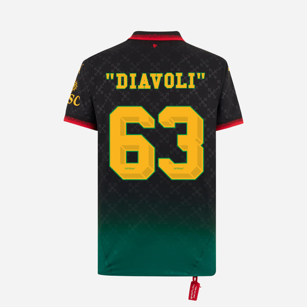 ''DIAVOLI'' 63  BLACK AUTHENTIC JERSEY Puma x AC Milan x Off-White™ 2024/25