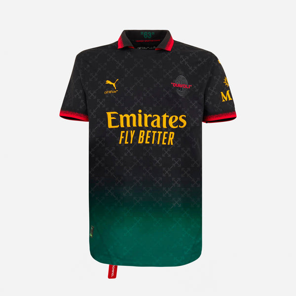 "PLAYER" 00 MAGLIA AUTHENTIC NERA PUMA X AC MILAN X OFF-WHITE™ 2024/25