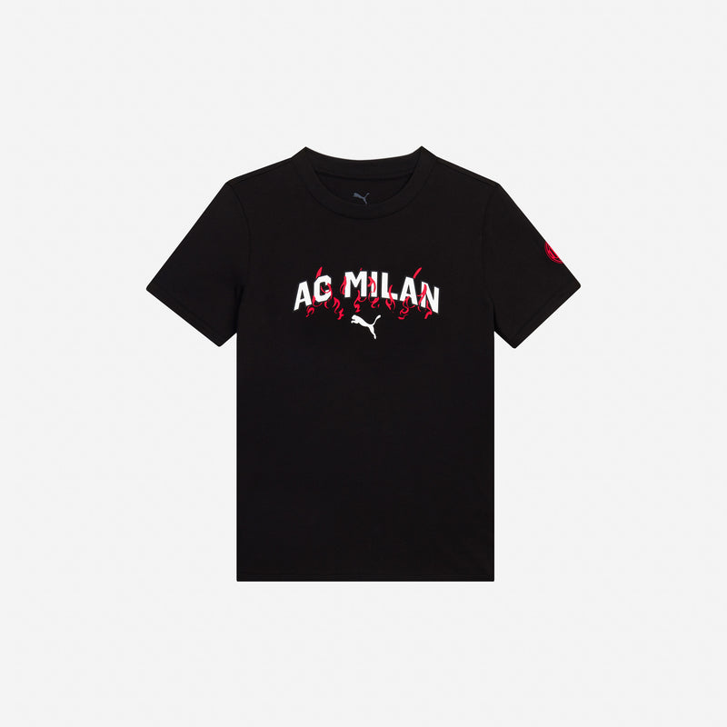 AC MILAN KIDS BLACK T-SHIRT CULTURE COLLECTION | AC Milan Store