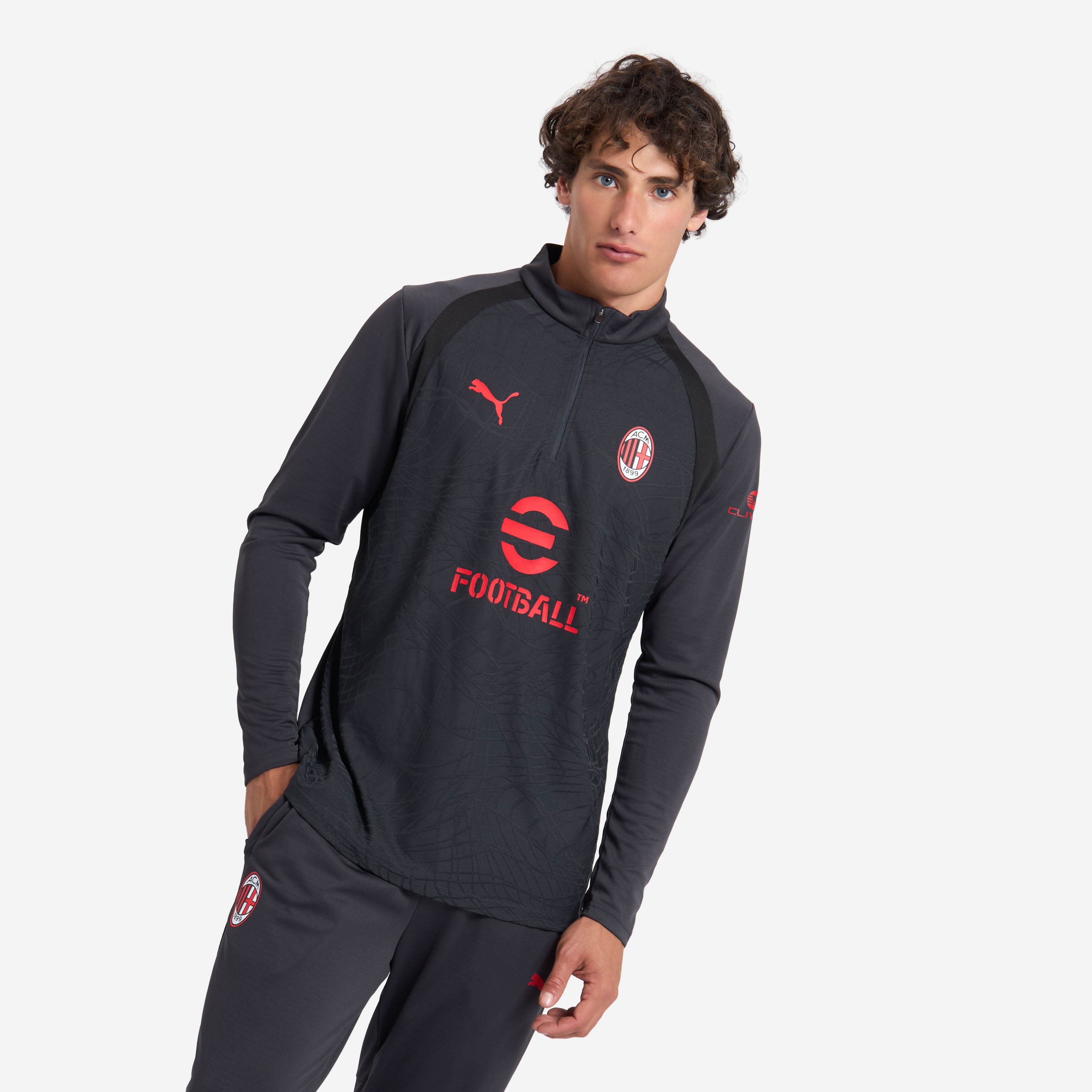 MILAN 1/4 ZIP LONG-SLEEVE TRAINING 2026/27 DARK GREY JERSEY