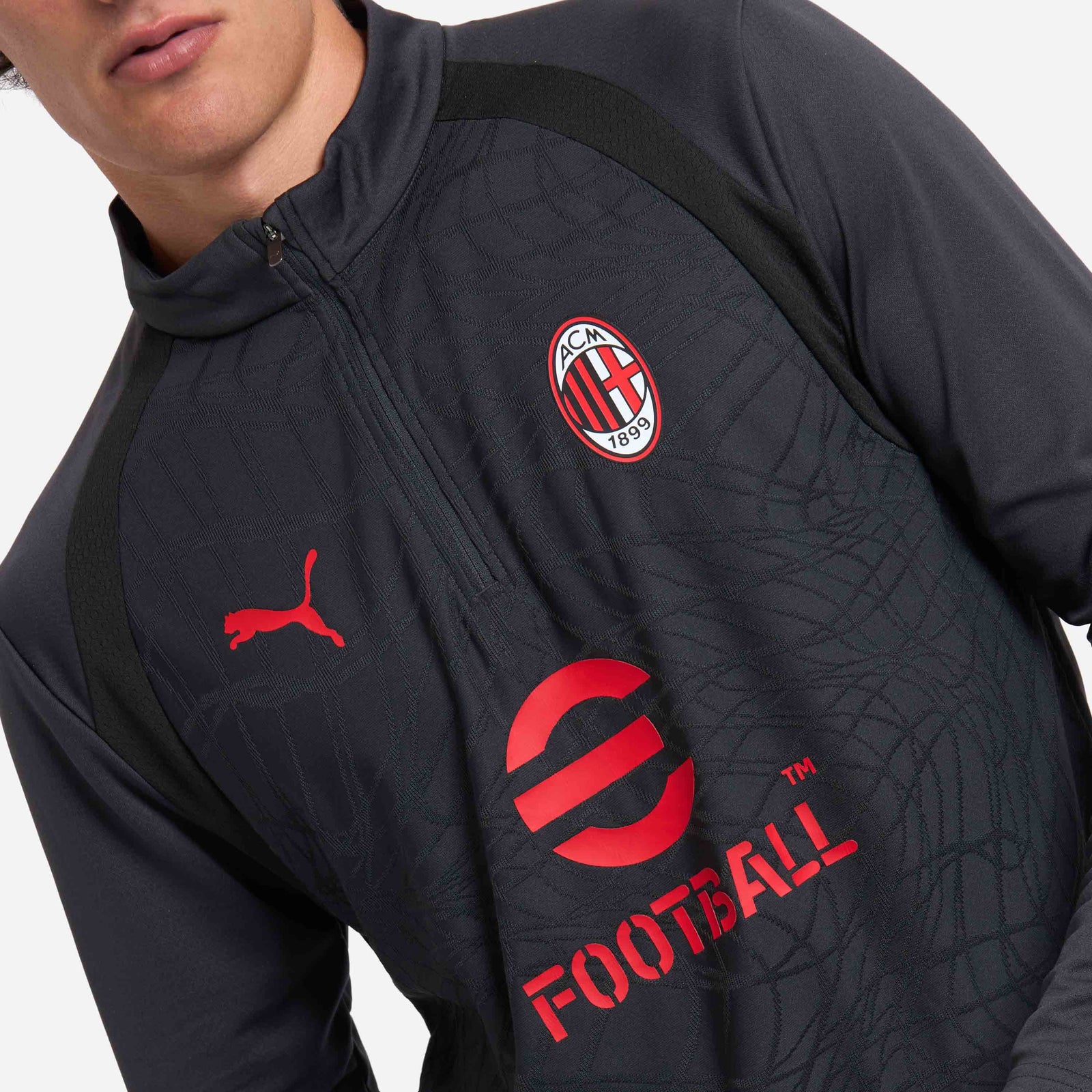 MILAN 1/4 ZIP LONG-SLEEVE TRAINING 2026/27 DARK GREY JERSEY | AC