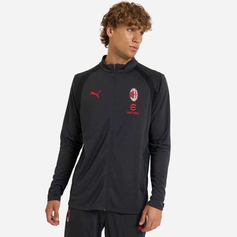 MILAN TRAINING 2026/27 DARK GREY JACKET WITH ZIPPER AND POCKETS