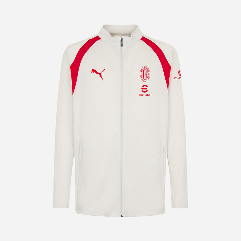 MILAN TRAINING 2026/27 WHITE JACKET WITH ZIPPER AND POCKETS | AC